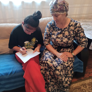 Посещение многодетной и малоимущей семьи с селения Кульзеб.