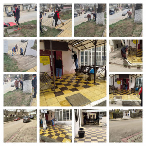 Субботник на территории ГБУ РД «ЦСОН в МО «Лакский район» в предверии праздника Дня Победы!