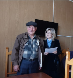 Вручение свидетельства.