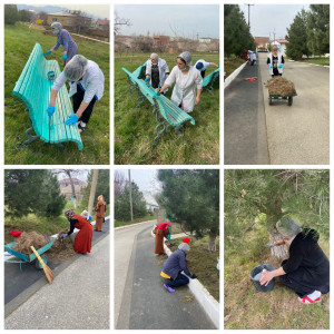 Субботник в доме - интернате "Ветеран".