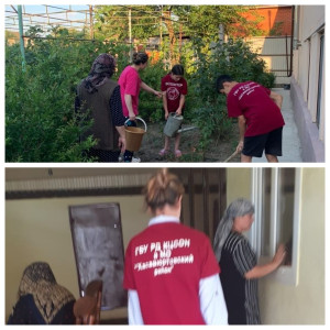 Сегодня 27 07 2022 социальные работники с. Куруш вместе с волонтерами оказали социальные услуги своим подопечным .