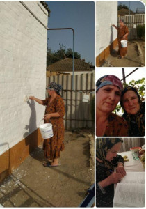 Социальный работник 2 отделения Казакбиева Магазат. При исполнении своих должностных обязанностей.