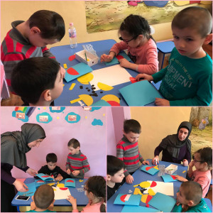 Малыши 1группы с огромным интересом и удовольствием готовили открытки