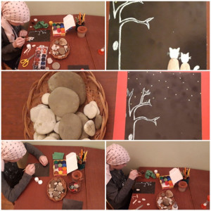 Открытое индивидуальное занятие "Картинки из камней".