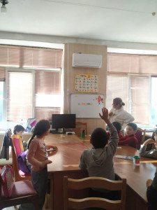 Очередное занятие в группе подготовки к школе "Радуга"