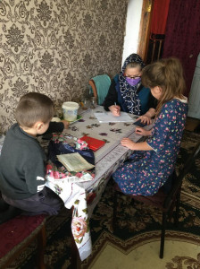 Посещение многодетной семьи в селении Акнада.