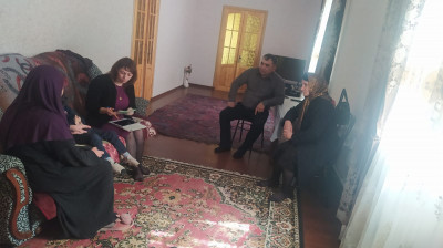 Выезд мобильной бригады учреждения к семье Касумовой М. в с.Касумкент.