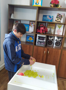 Занятие психолога с подопечным Кахрумановым К.