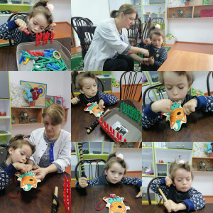 Занятие по методике Монтессори.