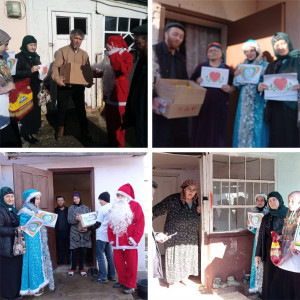 "Добрые сердца" МБОУ "Октябрьская СОШ" провели акцию "Подарок каждый дом".