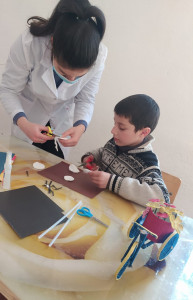 Птички из ватных дисков.