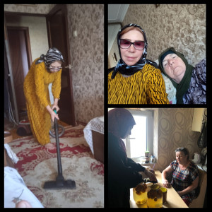 Уборка жилого помещения, для Хамидовой Куржан и помощь в приготовлении заготовок на зиму, для Кремлевой Татьяны. Социальные работники Гебекханова Набия.
