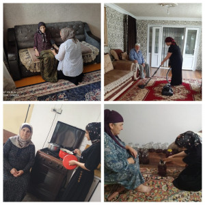 22.06.2022г.Выезд завотделением 7 с.Эндирей Хасавовой З с целью проверки качества работы соцработников Гаджиевой А, Гамидовой Х,Гасановой З.Социальные работники оказывают социально-бытовые и социально-медицинские услуги.