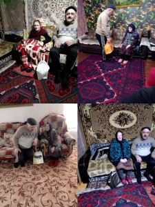 Социальный работник селении Фите Ахмедов Гаджиахмед при исполнении служебных обязанностей