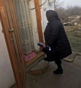 Специалист отделения на дому детей и семей с детьми совместно с психологом провели подворный обход с целью обновления банка данных.