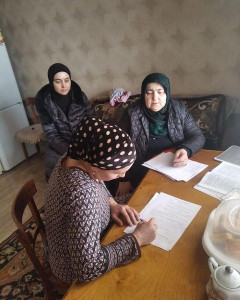 Выезд специалистов отдела семьи в с. Бацада.