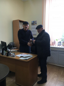вручение удостов.Ветерана труда СР