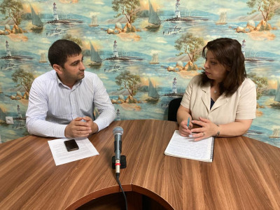 Выступление и.о.директора ГКУ РД УСЗН в МО "Хивский район" по местному телевидению