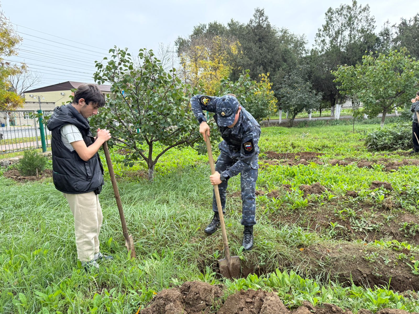 Сотрудники Управления Федеральной службы судебных приставов по Республике Дагестан в Детском доме №7 г.Избербаша провели акцию «Посади дерево!»